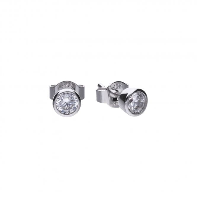 Diamonfire Silver White Zirconia Solitaire Earrings E5617DiamonfireE5617