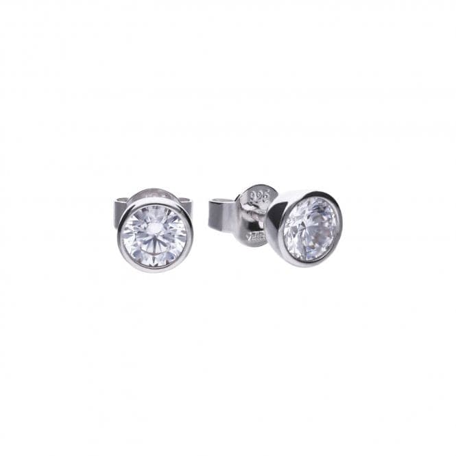 Diamonfire Silver White Zirconia Solitaire Earrings E5618DiamonfireE5618