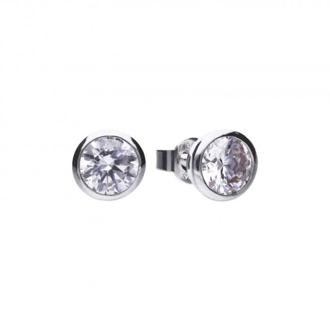 Diamonfire Silver White Zirconia Solitaire Earrings E5620DiamonfireE5620