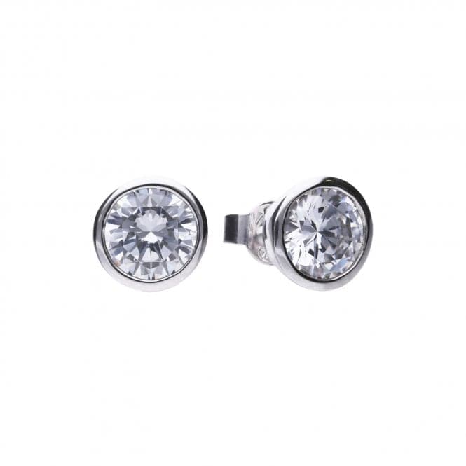 Diamonfire Silver White Zirconia Solitaire Earrings E5621DiamonfireE5621