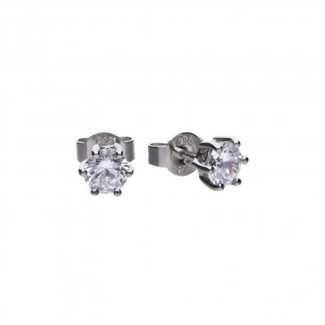 Diamonfire Silver White Zirconia Solitaire Earrings E5630DiamonfireE5630