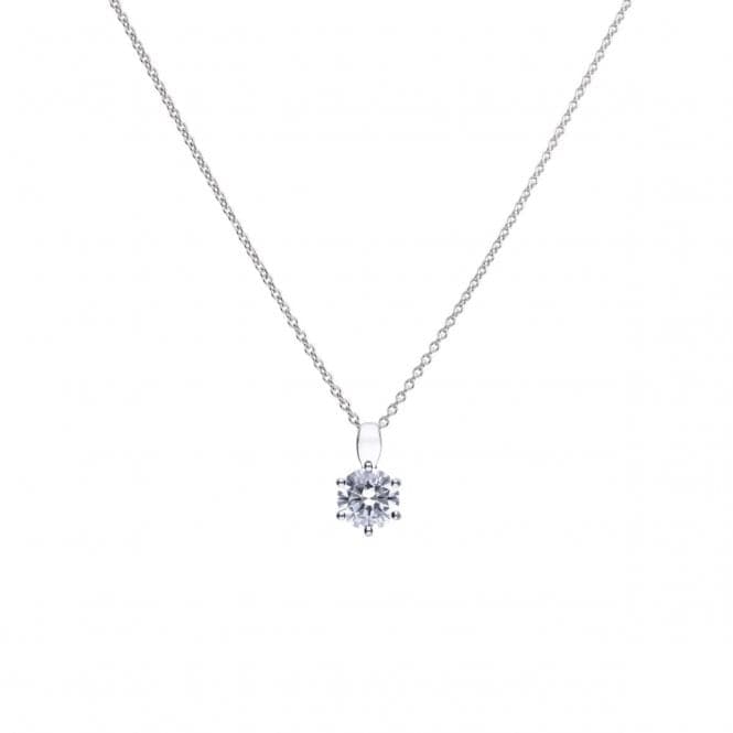 Diamonfire Silver White Zirconia Solitaire Pendant P4607DiamonfireP4607