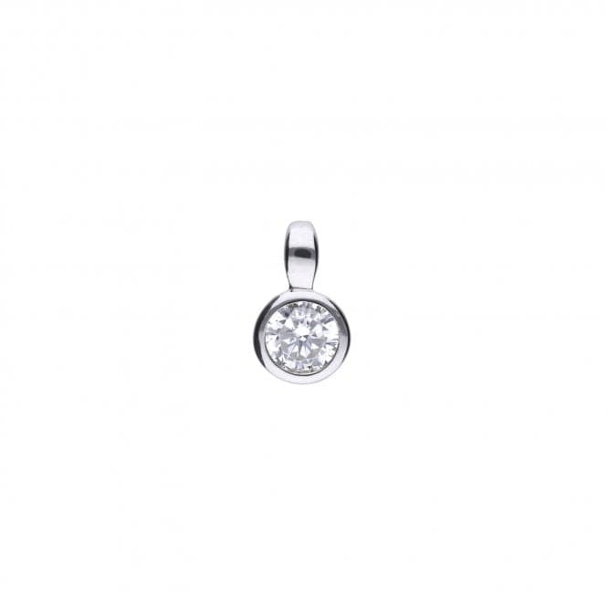 Diamonfire Silver White Zirconia Solitaire Pendant P4640DiamonfireP4640