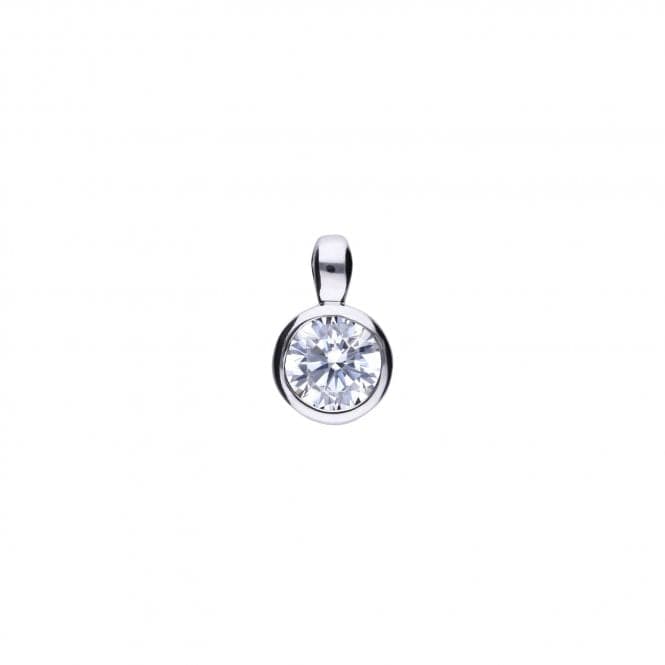 Diamonfire Silver White Zirconia Solitaire Pendant P4641DiamonfireP4641