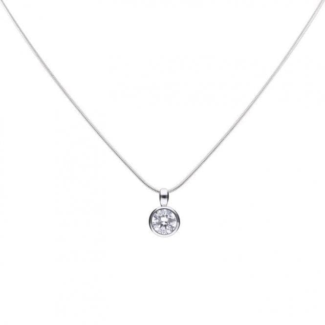 Diamonfire Silver White Zirconia Solitaire Pendant P4642DiamonfireP4642