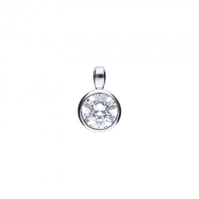 Diamonfire Silver White Zirconia Solitaire Pendant P4643DiamonfireP4643