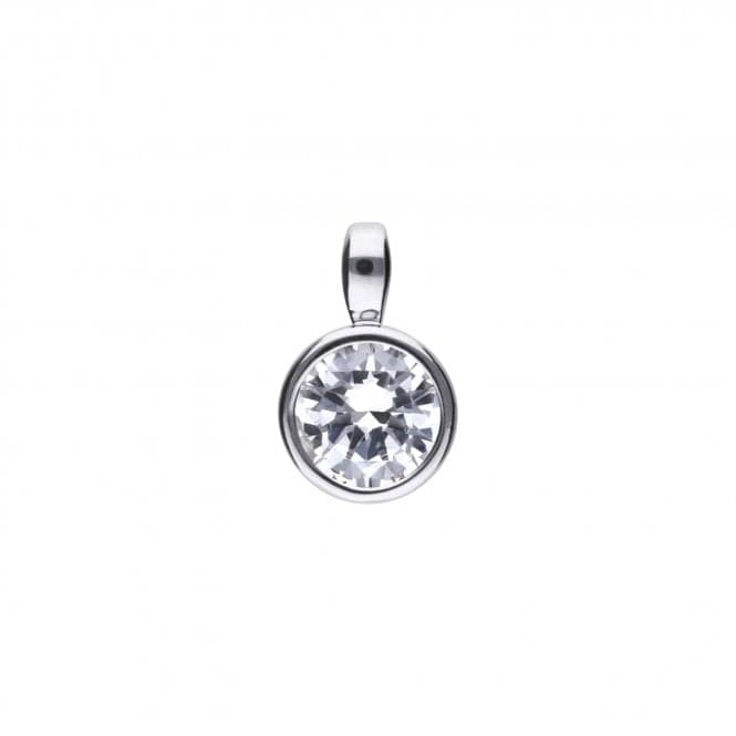 Diamonfire Silver White Zirconia Solitaire Pendant P4644DiamonfireP4644