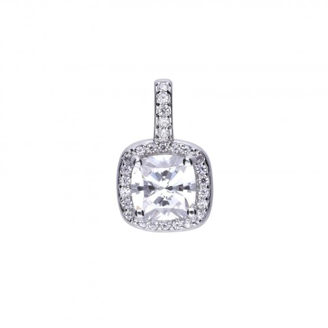 Diamonfire Silver White Zirconia Square Pendant P4617DiamonfireP4617