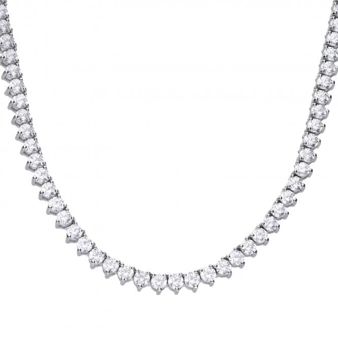 Diamonfire Silver White Zirconia Tennis Collier Necklace N4231DiamonfireN4231