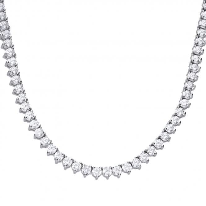 Diamonfire Silver White Zirconia Tennis Collier Necklace N4231DiamonfireN4231