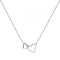 Diamonfire Silver White Zirconia Two Hearts Necklace N4249DiamonfireN4249