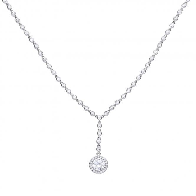 Diamonfire Silver White Zirconia Y - Collier Necklace N4233DiamonfireN4233