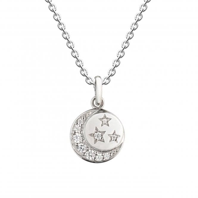 Disk with Moon and Stars Zirconia Pendant 9442CZDew9442CZ