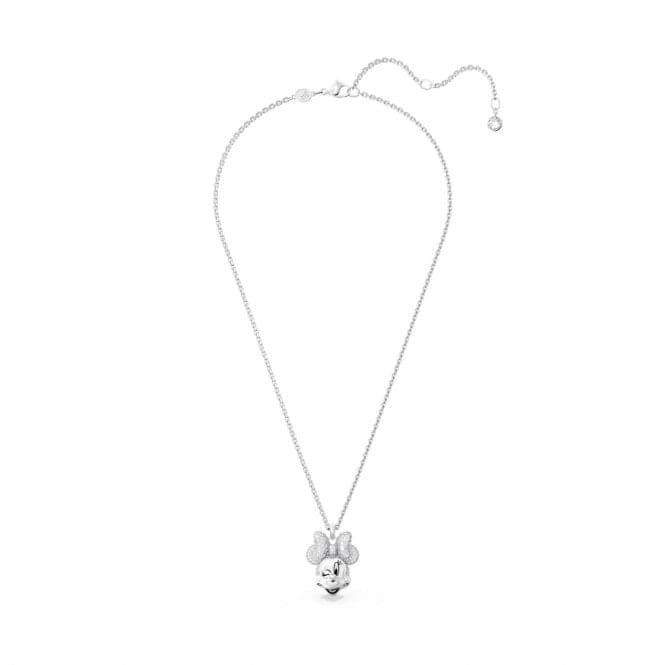 Disney Minnie Mouse Head Shape Rhodium Plated White Necklace 5667612Swarovski5667612