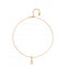 Divine 18k Gold - Plated Chain Central White Zirconia Necklace COL1916BLNOROUNOde50COL1916BLNORO