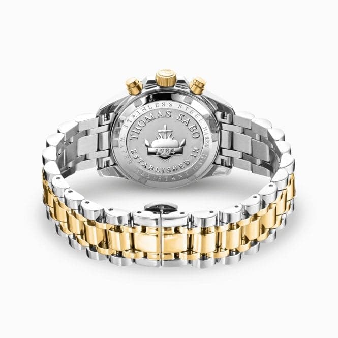 Divine Chrono Black Dial Silver Gold - Coloured Watch WA0398 - 291 - 201Thomas Sabo WatchesWA0398 - 291 - 201