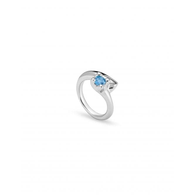 Divine Sterling Silver Plated Blue Zirconia RingUNOde50ANI0806AZUMTL12