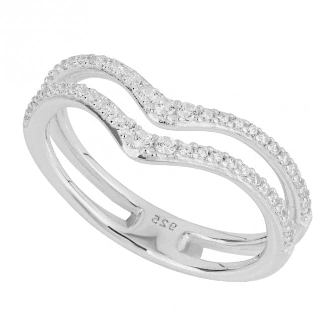 Double Row Wishbone Zirconia Ring R3830CBeginningsR3830C 50