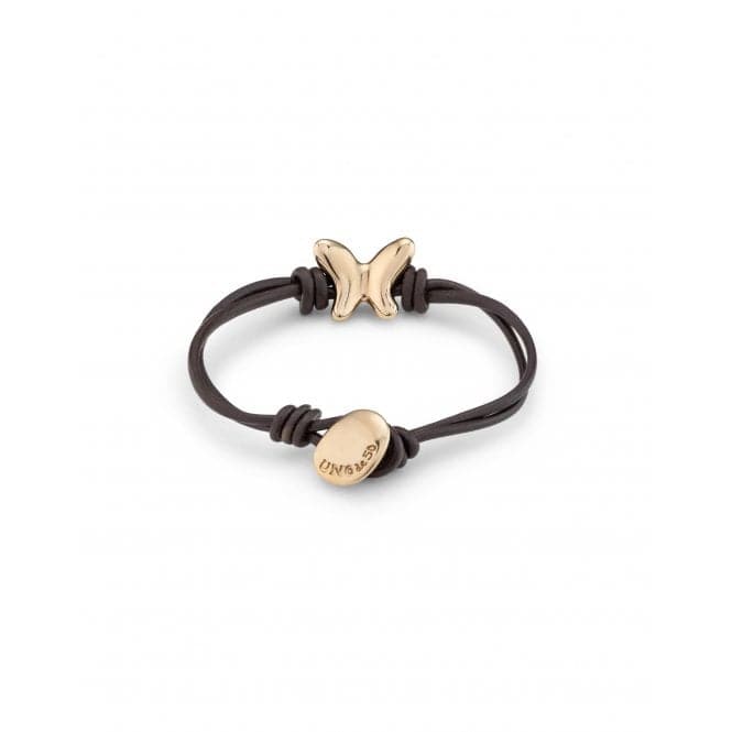 Double Strand Leather 18K Gold Plated Voltare Bracelet PUL2389MAROROUNOde50PUL2389MARORO