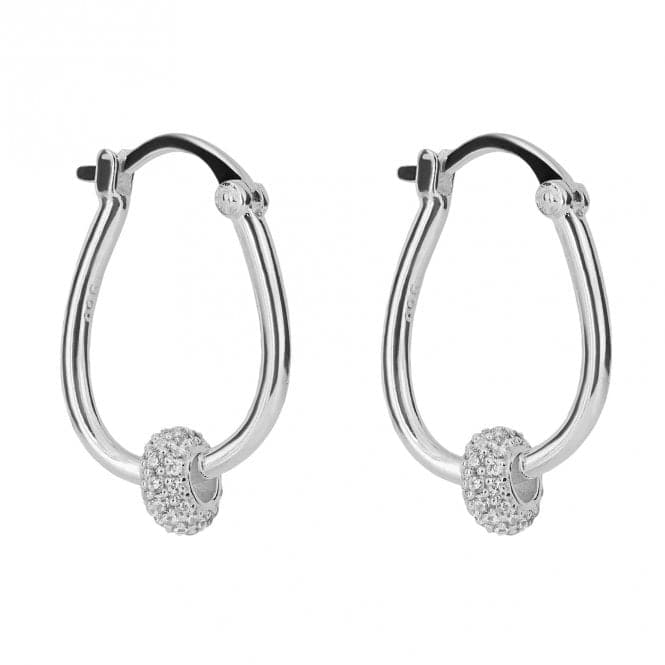 Doughnut Twist Zirconia Hoop Earrings E6219CFiorelli SilverE6219C