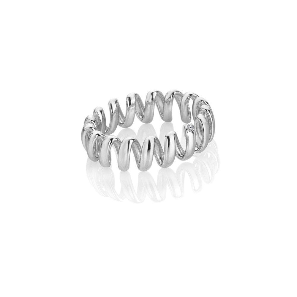 silver ring on white background