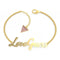 Dream & Love Love Guess Script Gold Bracelet UBB70058 - LGuess JewelleryUBB70058 - L