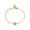 Dreaming Guess 12mm Pave 4G Coin Gold Bracelet UBB03125YGLGuess JewelleryUBB03125YGL