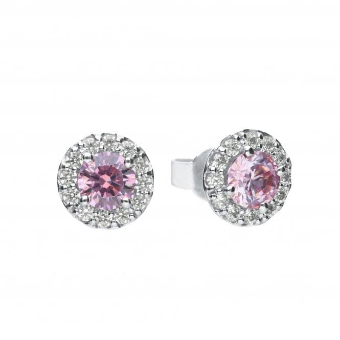 Dusky Pink Cubic Zirconia Pave Studs Earrings E5775DiamonfireE5775