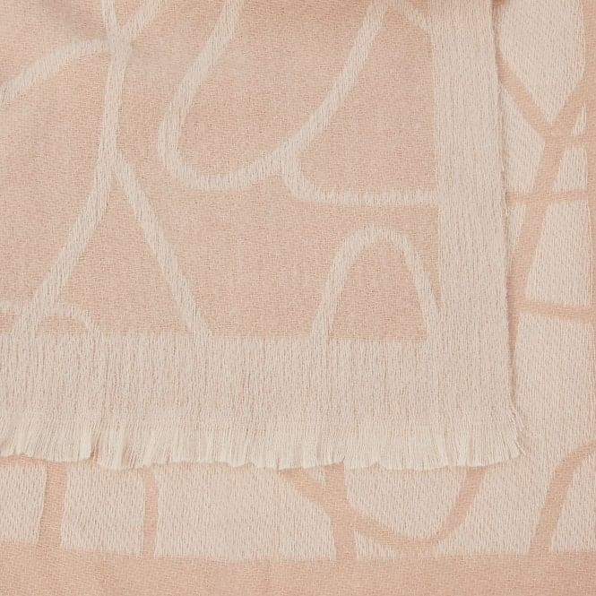 Dusty Pink Abstract Line Printed Blanket Scarf KLS518Katie LoxtonKLS518