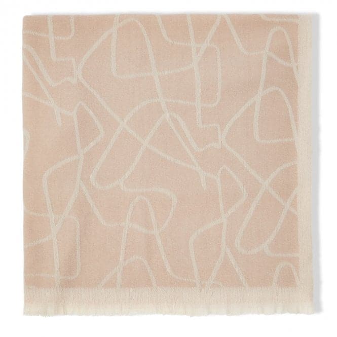 Dusty Pink Abstract Line Printed Blanket Scarf KLS518Katie LoxtonKLS518