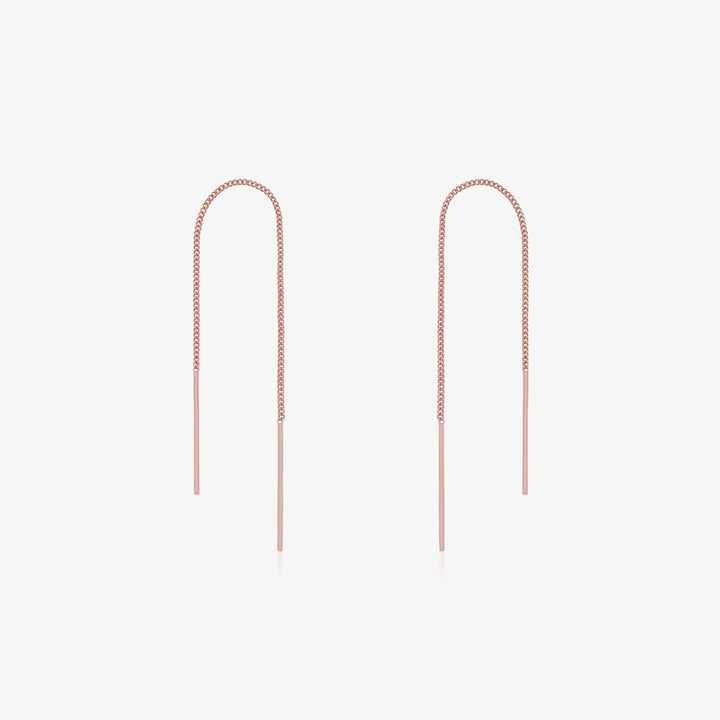 Drop stick short threader earrings-6