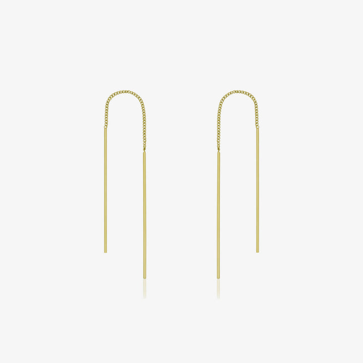 Drop stick long threader earrings