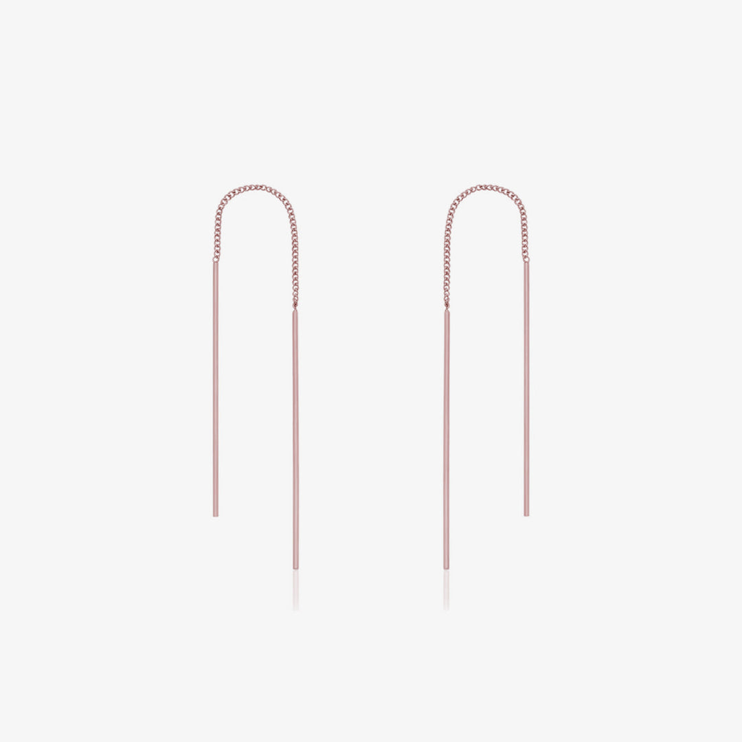 Drop stick long threader earrings