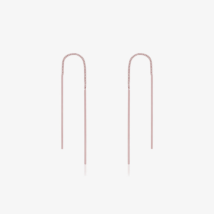 Drop stick long threader earrings