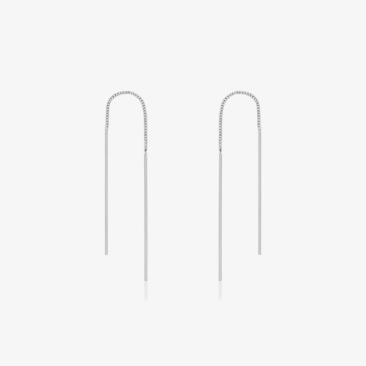 Drop stick long threader earrings