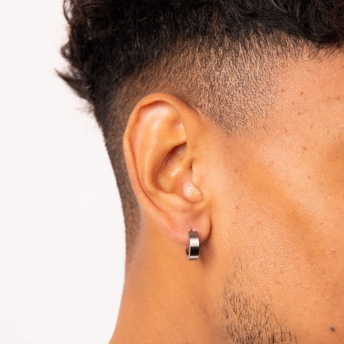 Fred Bennett Stainless Steel Huggie Earring E2938