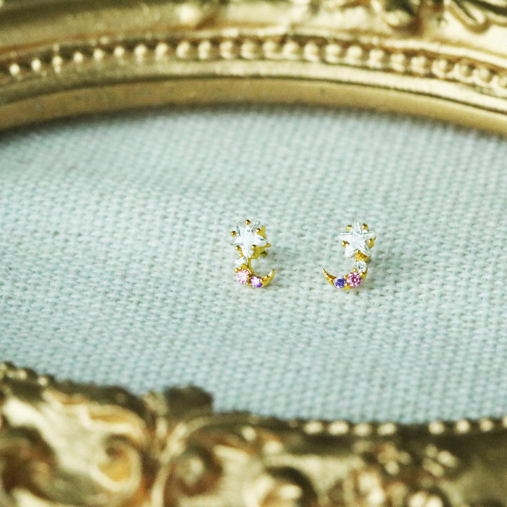 Tiny moon earrings-5