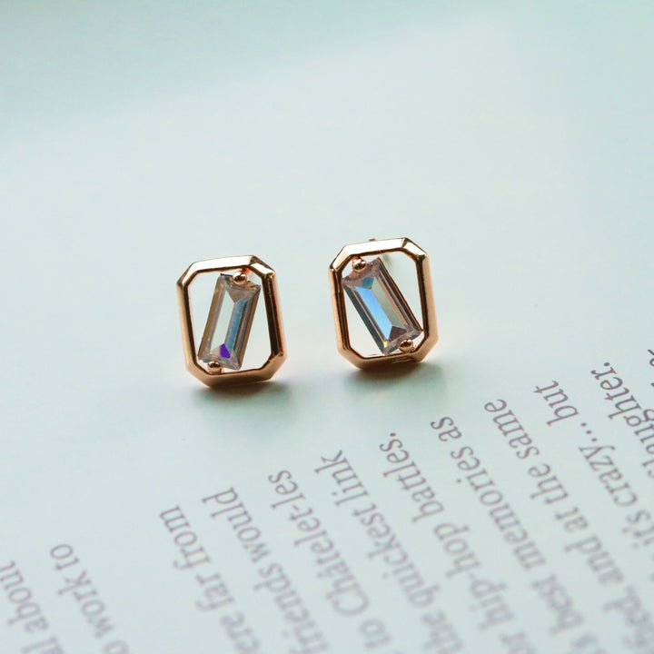 Square cubic earrings-2