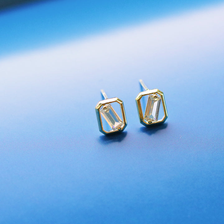 Square cubic earrings-3
