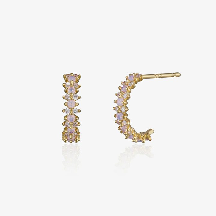 Snowflake semi-hoop earrings-0