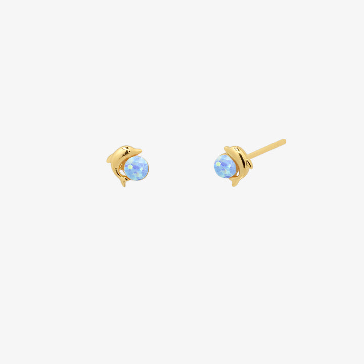 Opal Dolphin earrings-4