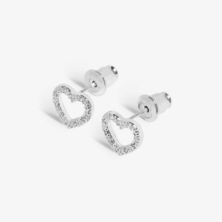 Earring Bauble With Love Stud Silver Plated Earrings 7689Joma Jewellery7689