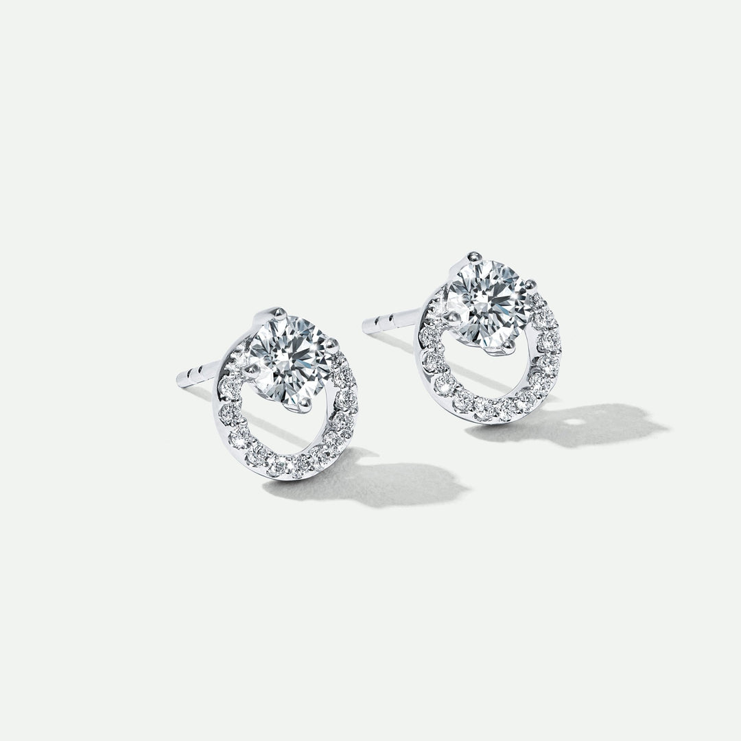 Edith | 9ct White Gold 0.78ct tw Lab Grown Diamond Stud EarringsCreated BrillianceBA0074464