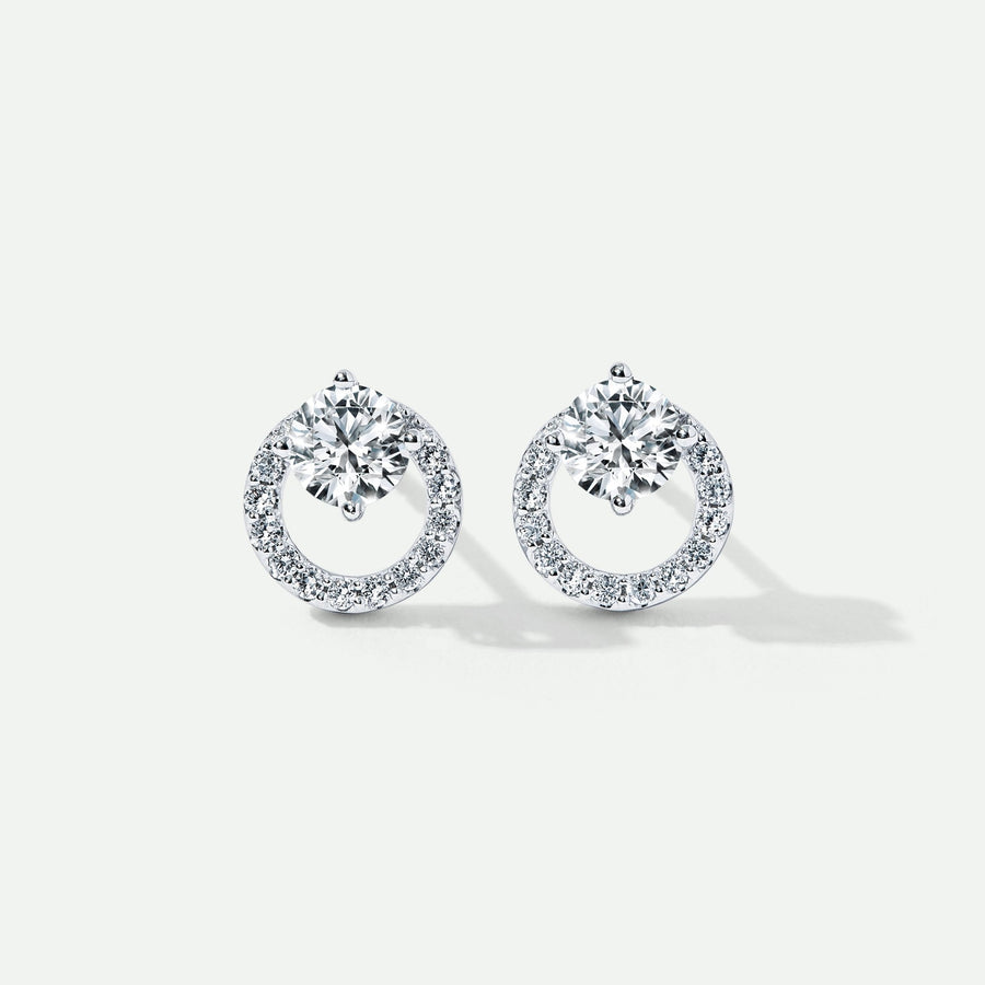 Edith | 9ct White Gold 0.78ct tw Lab Grown Diamond Stud EarringsCreated BrillianceBA0074464