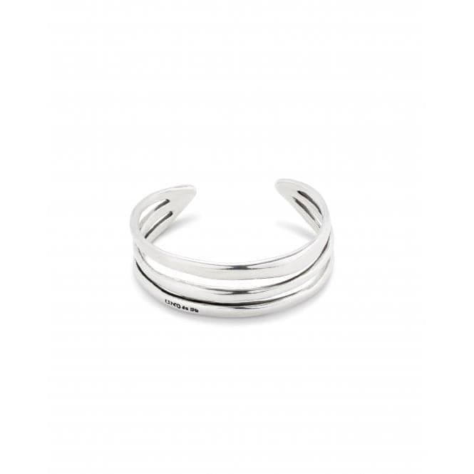 Electrik Rigid Triple Silver Plated Medium Link Inner Bangle PUL2440MTL000UNOde50PUL2440MTL000