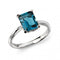 Elements 9ct White Gold London Blue Topaz Ring GR504TElements GoldGR504T 52
