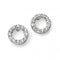 Elements 9ct White Gold Open Circle Pave Earrings GE968Elements GoldGE968
