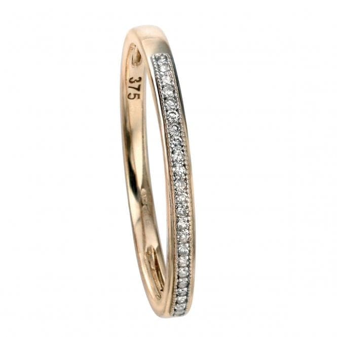 Elements 9ct Yellow Gold Pave Set Diamond Ring GR511Elements GoldGR511 52