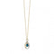 Elements 9ct Yellow Gold Twist Pendant With London Blue Topaz Teardrop GP991TElements GoldGP991T