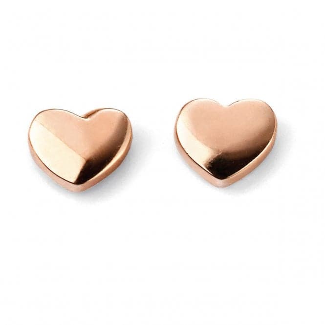 Elements Gold 9CT Rose Gold Heart Stud Earrings GE2038Elements GoldGE2038